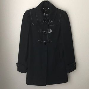 Wool Winter Coat in Black